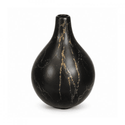 Vase Dazzle Marmor schwarz/gold 18 cm