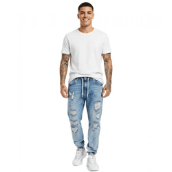 vsct Noah Cuffed Laces Antifit Jeans Blau Stoned