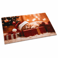 Christmas Cat Doormat, 40 x 60 cm