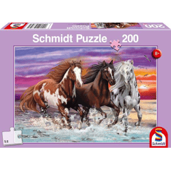 Wildes Pferde-Trio - 200 Teile Puzzle