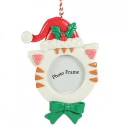 Wilko Weihnachtsaufhänger Fotorahmen Katze 12 cm