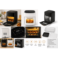 XXL Heißluftfritteuse 12 Liter – 1400 W – LED Display