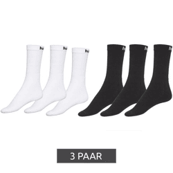 3 Paar hummel Damen & Kinder Basic Sport-Socken mit Marken-Schriftzug Baumwoll-Strümpfe Alltags-Socken 205603 in Weiß oder Schwarz