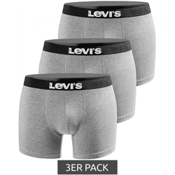 3er Pack LEVI´S Boxer Print Limited Edition Herren Boxershorts Unterhosen Unterwäsche 701225389 003 Grau