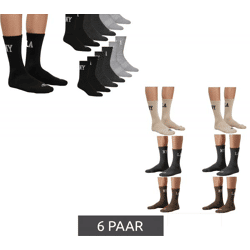 6 Paar SCOTCH & SODA Herren 1/2-Terry High-Quarter-Crew-Socken Alltags-Socken Business-Socken Größe 41-46 SS43513 Braun, Beige, Dunkelgra