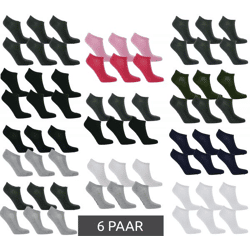 6 Paar TASTIQ Sneaker-Socken schlichte Baumwoll-Socken in Geschenkbox Sport-Socken Grau, Schwarz, Weiß, Blau, Grün oder Rosa