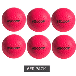 6er Pack SCOOP X-Treme Hockey Street-Balls mit Dimple-Design Hockeyball Sport-Ausrüstung NL266443 Rosa