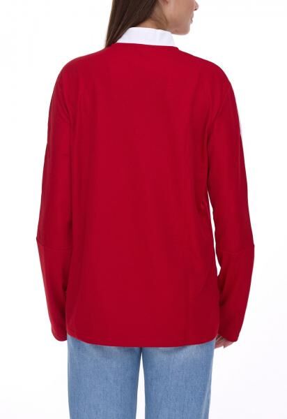 adidas Tiro21 Damen nachhaltiger Troyer-Pullover mit Logo Alltags-Pullover mit AEROREADY-Technologie GM7317 Rot