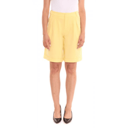 AjC Damen Anzug-Shorts elegante kurze Hose Mode-Bermuda Wide Leg 49801848 Gelb