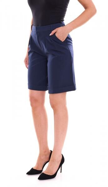 AjC Damen Anzug-Shorts kurze Hose Mode-Bermuda 58806465 Dunkelblau