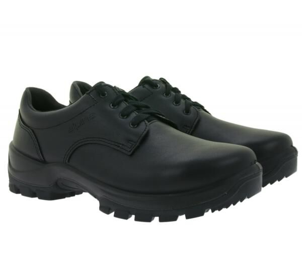 Alpina Kapla Damen & Herren Arbeits-Schuhe mit herausnehmbarer Sohle Sicherheits-Schuhe Echtleder-Schuhe 69012 Schwarz