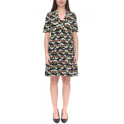 Aniston CASUAL Women's Mini Dress, Flared Summer Dress with a Retro Look 8556 9430 Black/Multicolor