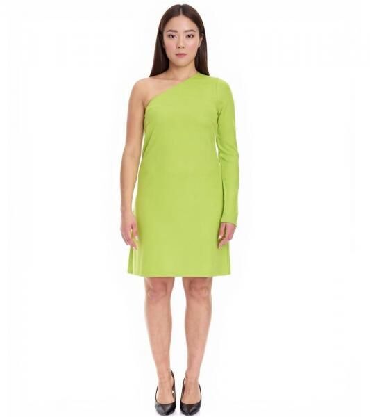 Aniston CASUAL Damen Sommer-Kleid modisches One-Shoulder-Kleid Mini-Kleid 71366612 Gr&uuml;n