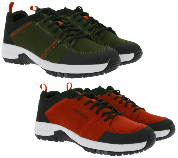 Atmungsaktiver ALPINA Opal Damen Trekking-Schuhe Wander-Sneaker Outdoor-Schuhe 627G Rot/Schwarz oder Olivgr&uuml;n/Schwarz