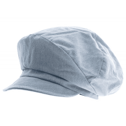 Baker-Boy-Mütze im Jeans-Style Ballon-Mütze Kopfbedeckung Sommer-Cap Schirm-Mütze 4606M K248139 Blau