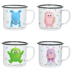Metal Mug with Handle, Motivational, 4/s