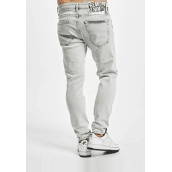 bequeme 2Y Premium Herren Jeans Slim Fit Stretch mit Baumwolle Grau