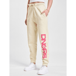 bequeme Dangerous DNGRS Damen Hose Kordelzug mit Baumwolle Beige
