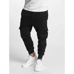 Comfortable DEF Men's Jeans with Drawstring Pockets, 300 g/m², Cotton Blend, Black