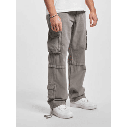 Comfortable DEF Men's Stretch Jeans with Zipper and Velcro Closure, Cotton, Gray