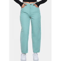 Comfortable Homeboy Women's Jeans, 730 g/m², with Cotton, Turquoise