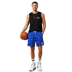 bequeme SCOTCH & SODA Herren Sport-Short Mesh-Bermuda kurze Fitness-Hose SSSP25M266619 430 Royal-Blau