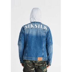 bequeme Sik Silk Herren Jeans Kordelzug Taschen mit Baumwolle Blau