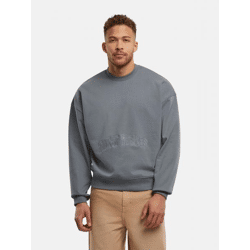 Comfortable DEF Men's Cotton Sweatshirt in Blue