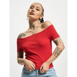 Comfortable Urban Classics Women's Stretch T-Shirt, 180 g/m², with cotton, red