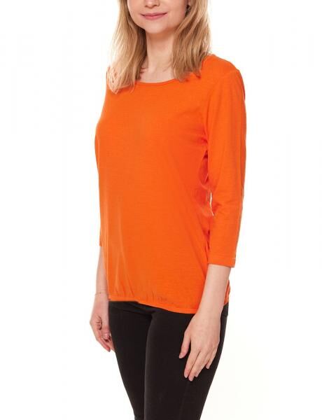 BOYSEN'S Women's Basic 3/4-Sleeve Shirt with Elastic Waistband 87580407 Orange