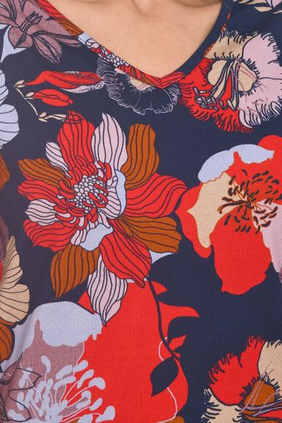 BOYSEN&acute;S Damen Druck-Shirt mit Allover-Print Langarm-Bluse 39077013 Grau/Orange