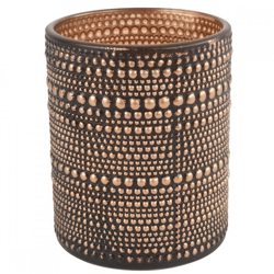 Countryfield Teelichthalter Nelle L schwarz/bronze 12,5 cm