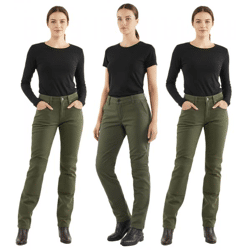 DAINESE Lady Tex Damen Motorrad-Hose mit Pro-Shape 2.0-Protektoren Motorrad-Jeans Motorrad-Chino Motorsport-Hose 202755 Oliv-Grün in Casua