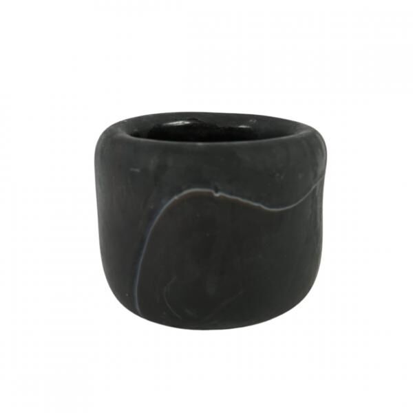 Dekocandle Teelichthalter Blumentopf matt schwarz 9,5 cm