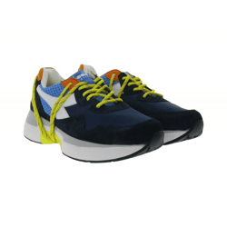 diadora N9000 Txs H Mesh Sneaker Made in Portugal mit Wildleder-Overlays 201.174817 01 65096 Blau/Weiß/Gelb