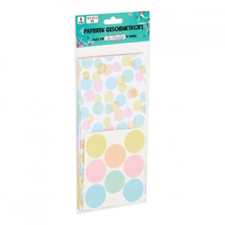 D.P. Factory gift bags 8 pieces pastel colored 22 cm