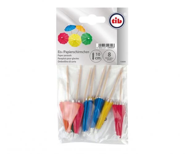 Eis-/Papierschirmchen bunt - 8 St&uuml;ck