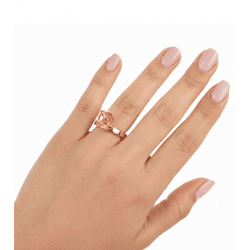 Eleganter Calvin Klein Damen Ring mit Kugel-Anhänger Edelstahl-Ring Finger-Ring KJ4XPR1002 Rose-Gold