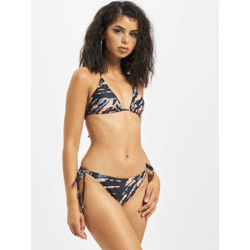 feminines Urban Classics Damen Bikini-Set bestehend aus Oberteill und Höschen Bademode 190 g/m² Schwarz/Bunt