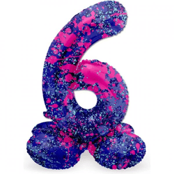 Folat Folienballon stehend 6 Paint splash 41 cm