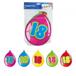 Folat Girlande Luftballon 18 Jahre 10 m