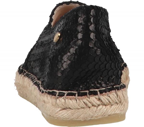 Fred de la Bretoniere Damen Echtleder-Halbschuhe modische Sommer-Schuhe 152010165 Schwarz