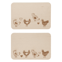 Frühstücksbrettchen Chicken,2/s