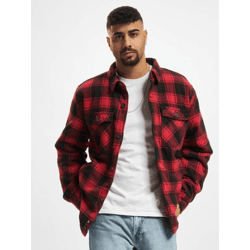 funktionale Brandit Herren Jacke mit Baumwolle Rot/Schwarz