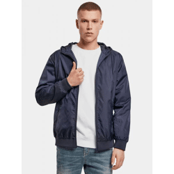 funktionale Build Your Brand Herren Jacke Kordelzug Reißverschluss 75 g/m² Blau