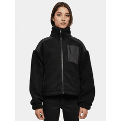 funktionale Urban Classics Damen Jacke Fleece 330 g/m² Schwarz
