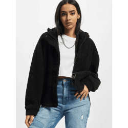 funktionale URBAN CLASSICS Damen Jacke große Kapuze Reißverschluss 260 g/m² Schwarz