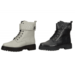 Hochwertige SCAPA Damen Stiefelette Echtleder-Schuhe Schnürschuhe 6664 in Beige oder Schwarz