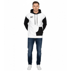 Hollister X Social Tourist Herren Hoodie mit Social Tourist-Print Baumwoll-Pullover 365-352-0016-119 Weiß/Schwarz