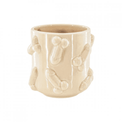 Housevitamin Blumentopf Dick beige 11,5 cm